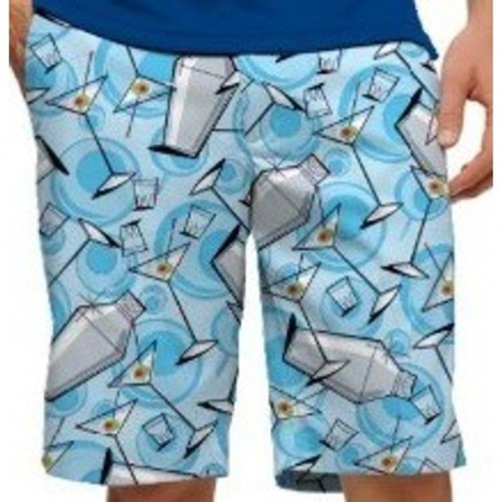 Loudmouth Womens 0 Golf Bermuda‎ Shorts in Partini Print